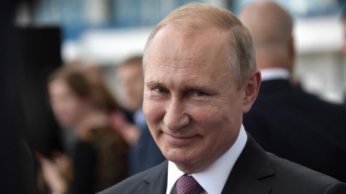 Russia's President Putin visits Kaliningrad Stadium